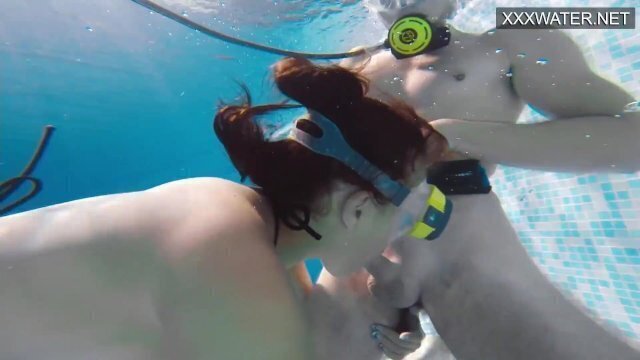 Super underwater girls stripping masturbating