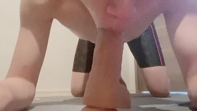 【ノーハンドフェラ】床に置いたチンコをねっとり舐めるノンケイケメン