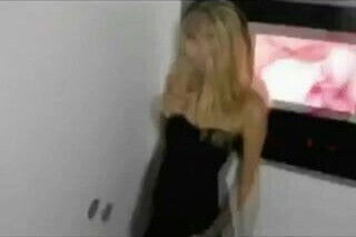 Petite bitch sucking dicks through hole wall