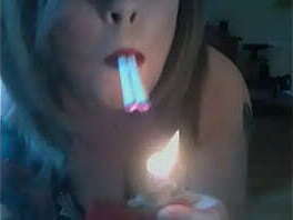 British Mistress Tina Snua Smokes Filterless Cigarettes Same Time