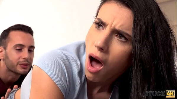 STUCK4K. Bombshell didnt know roommate kinky plans