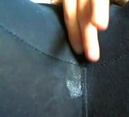 playing with clit through pants NUDE