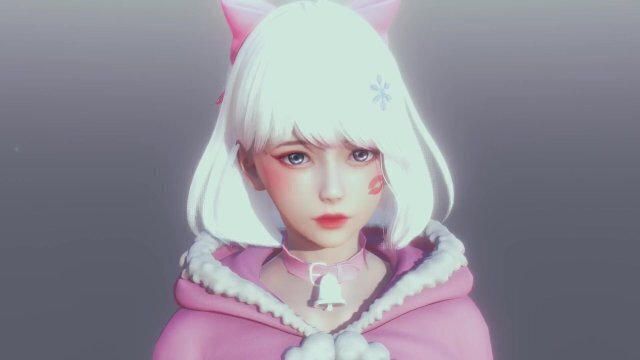 Christmas suit cute girl Realistic Animation