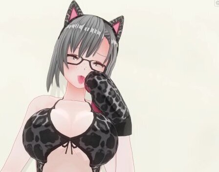 HENTAI Neko girl gorgeous orgasm does AHEGAO