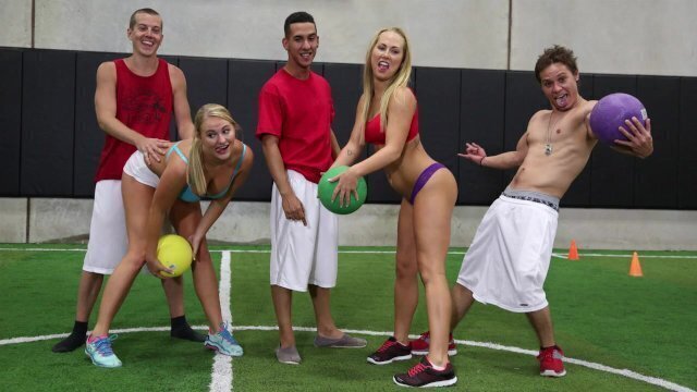 COLLEGE RULES Amazing Game Strip Dodgeball With Gorgeous Teen Students