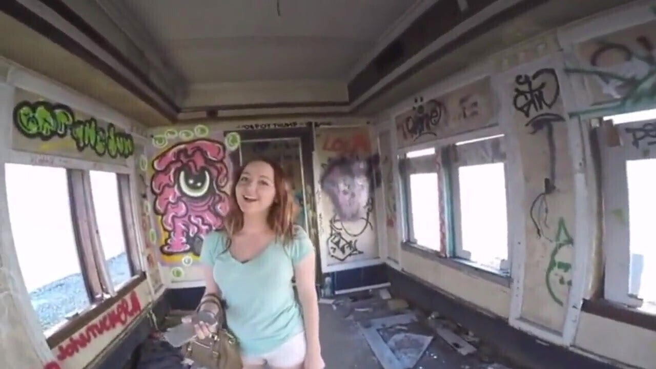 lesbian redhead fucked cash abandoned train