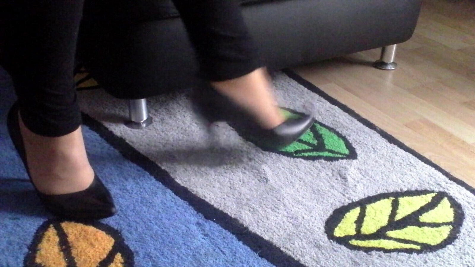 First try-on well worn black heels