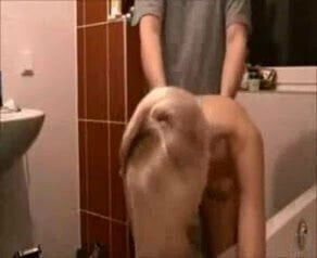 Homemade bathroom fuck and facial - 724adult com