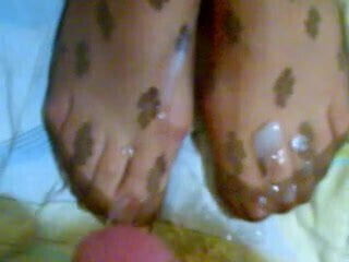 cum gf nylon red toe