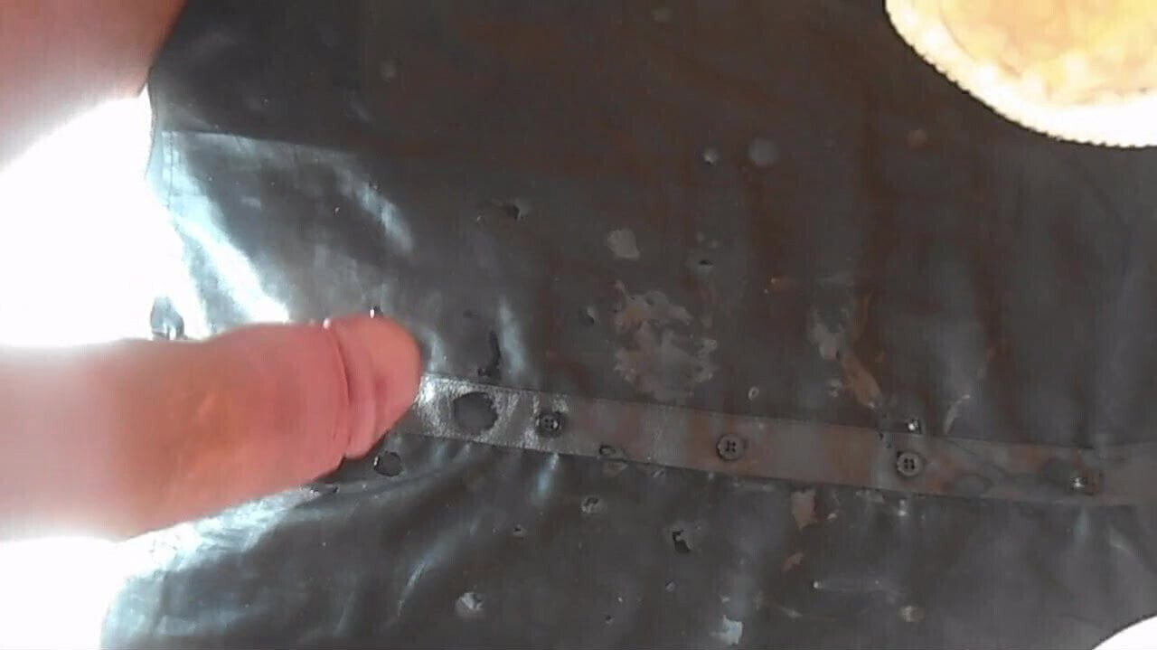 Handjob cumshot black blouse