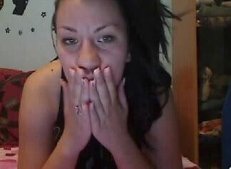 Beautiful green eyes and sexy girl