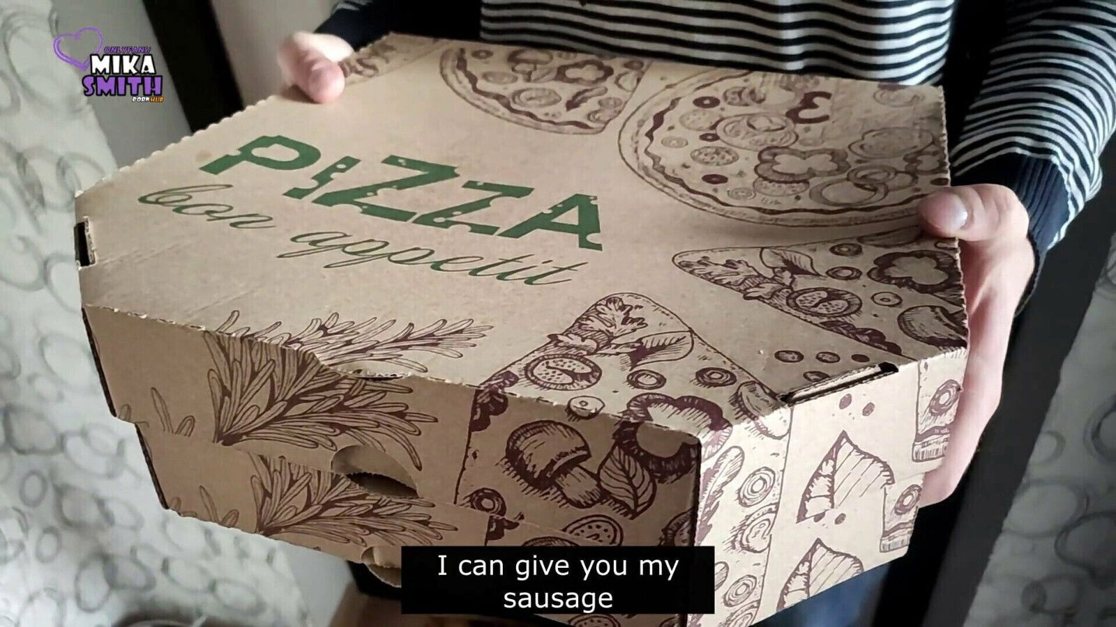 courier confused pizza offered make