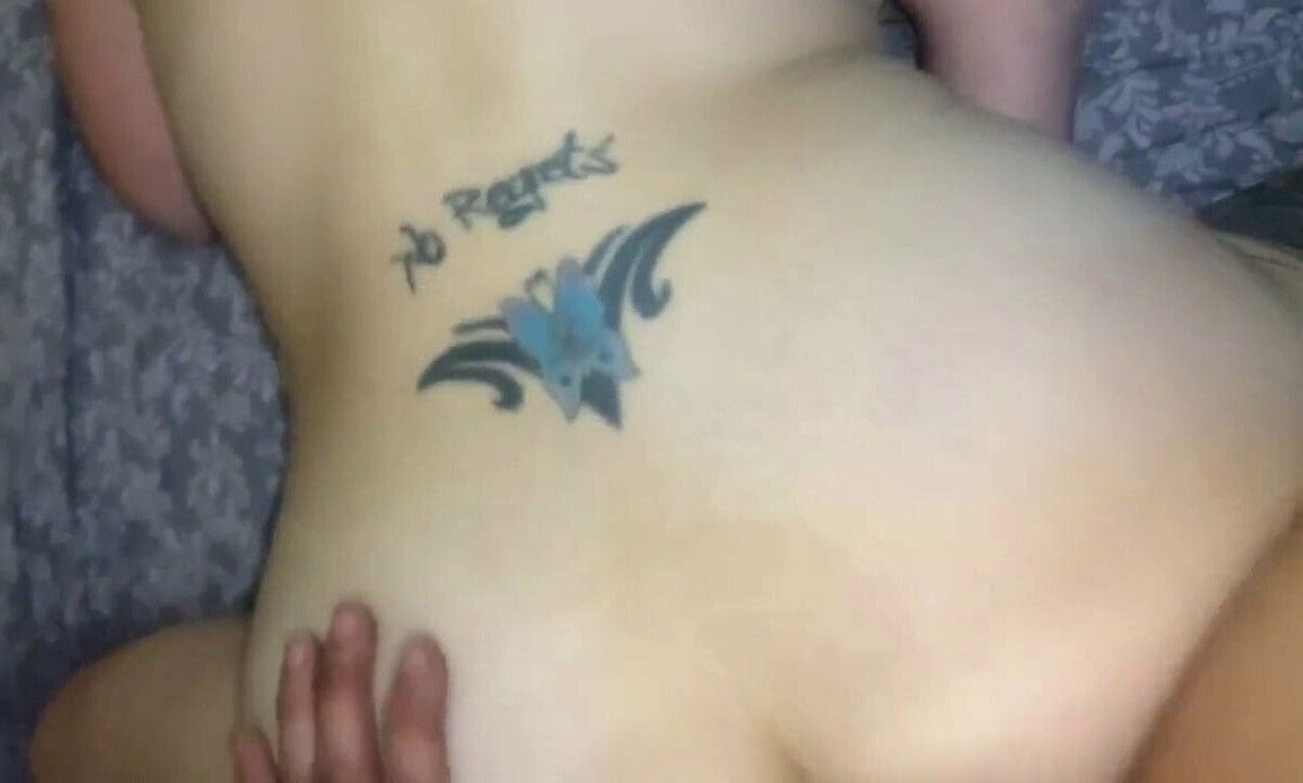 BLONDE PAWG PIGTAILS TAKES LOAD