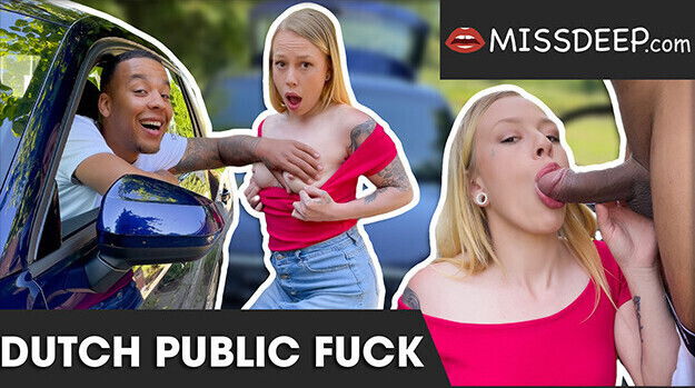 PUBLIC: Black bangs White Teen Car! MISSDEEP.com