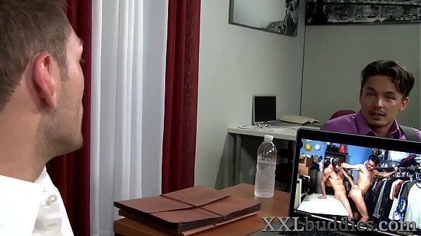 Well hung office twinks blow loads