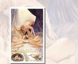 Artwork slideshow with face sittiing