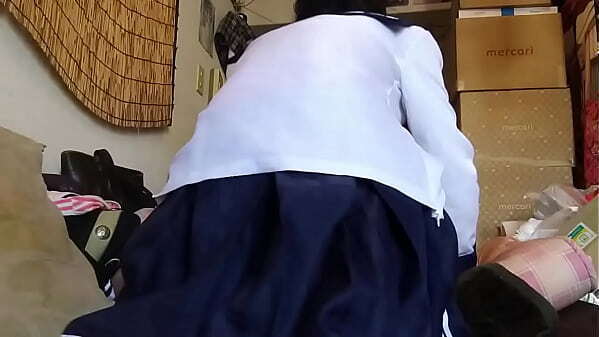 艦これ　【制服尻ふり】　【女装もみじ】