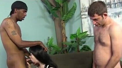 Tiny dick loser gets cuckolded black dick