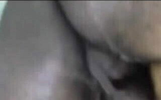 Bouncing cumming black dick