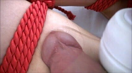 Selfbondage vibrator cum in my pantyhose