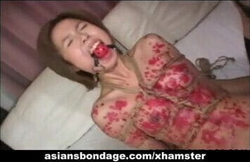 Japanese teen tied up and fucked by a couple