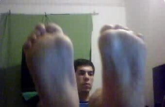 straight male feet on webcam - collection