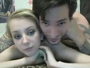 webcam couple has fun
