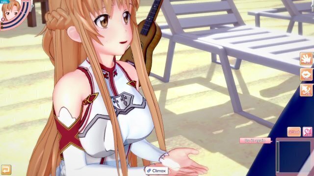 Anime Sword online Asuna gets FUCKED beach.