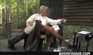Puritan Wife Spanked Outdoors 