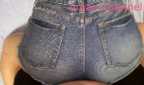 （馬男の種付け日記）　チンコ穴開けたデニムショートパンツにバックで中出し♡