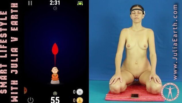 Nude Julia Earth trains psychic with neuro device Apps.