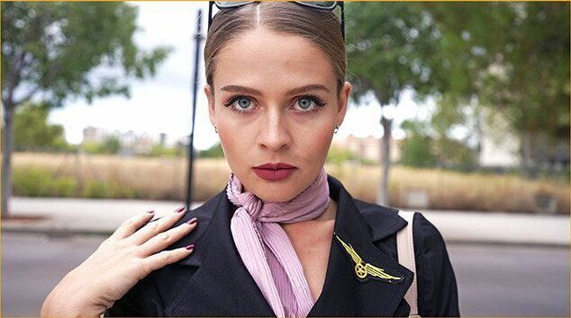 Horny Flight Attendant seduced fucked Face KateKravets