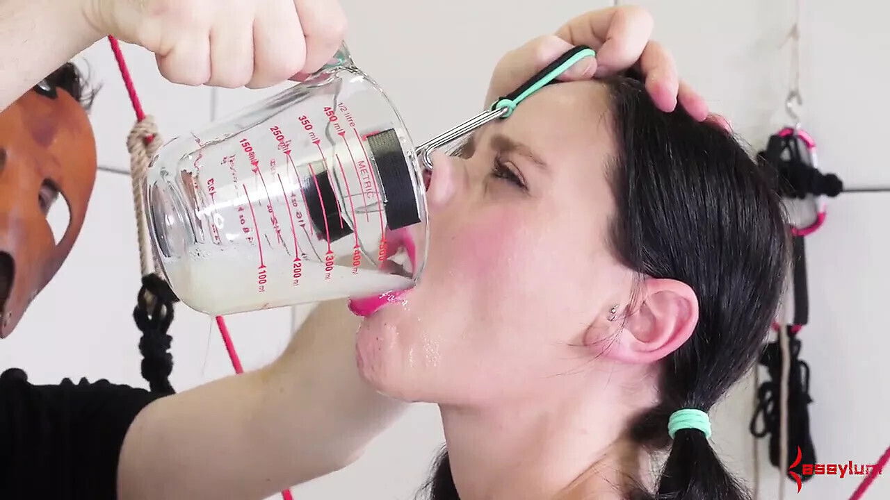 Anally ravaged bondage teen submits master