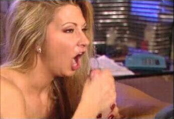 Handjob jerking Honey makes explode