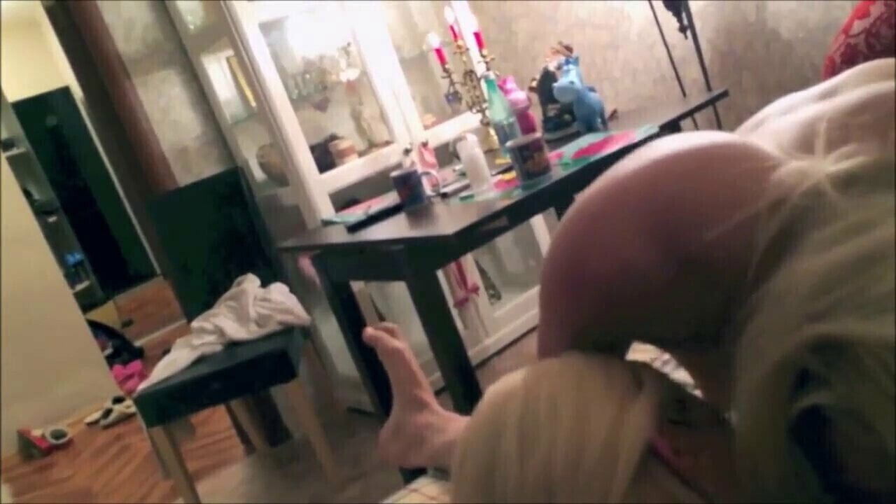 Blonde sisters sucking Threesome