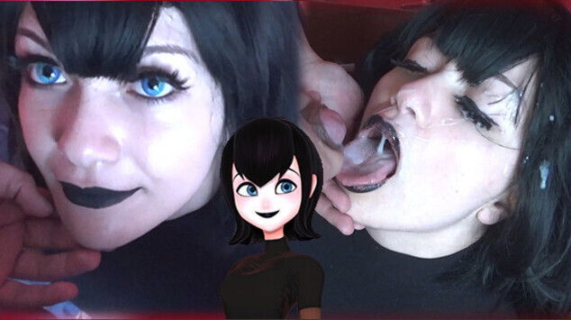 goth gets Massive cumshot face Mavis Cosplay