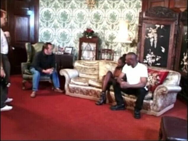 Classic British scene 1990's Black couple white guys