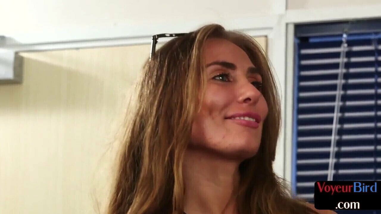 Lingerie voyeur encourages submissive jerk