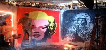 Brent Ray Fraser Penis Paints Warhol's Marilyn Monroe