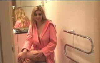 Bathroom interuption. JOI