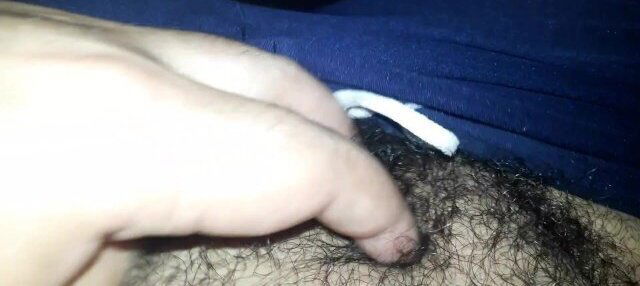 ASMR Scratching hairy pubes (headphones dick