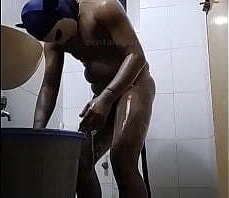 Zentai monkey shower penis