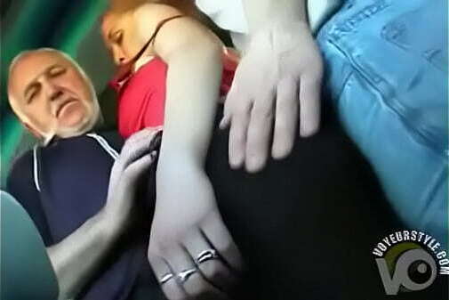 Busty girl gets fingered groped