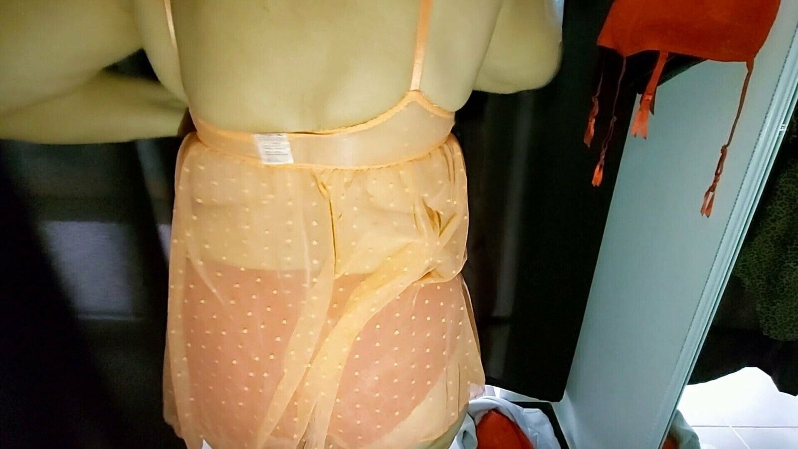 Mature beauty fitting room