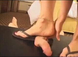 MsVenusDivine-Flip Flops trampling cockbox.