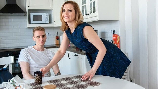 TUTOR4K. tutor using whipped cream erect