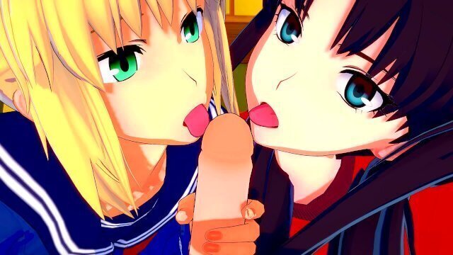 Fate/Stay Night: Fucking Saber Same Time Hentai Uncensored)
