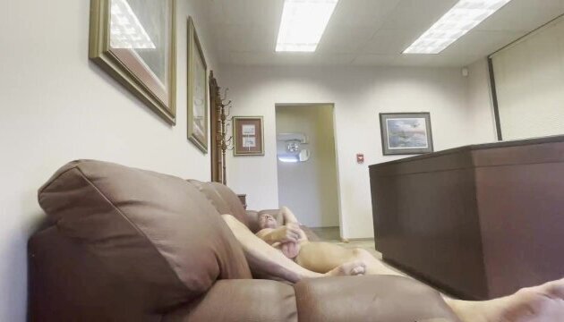 Jacking Edging couch receiptionists office work 09-16-21