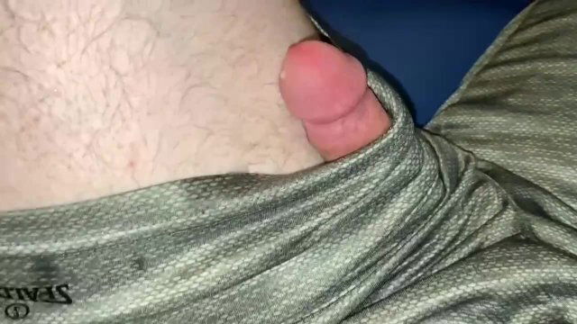 RUINED ORGASM Handsfree cumshot under shorts after workout