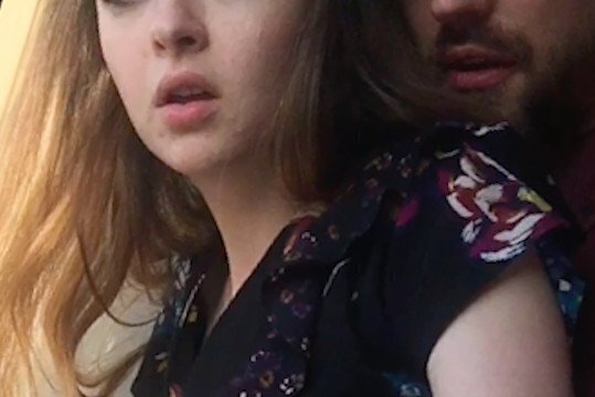 Celebrating First Dating Anniversary Public Stairwell